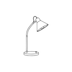 Obraz premium Desk lamp isolated on transparent background