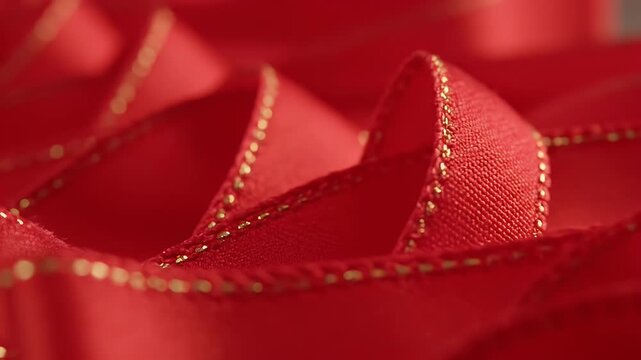 Silk Ribbon Macro Glide with Gold Thread &mdash; Textile Detail