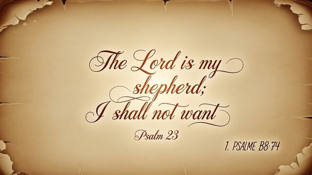 Inspirational Bible Verse Psalm 23 Quote.