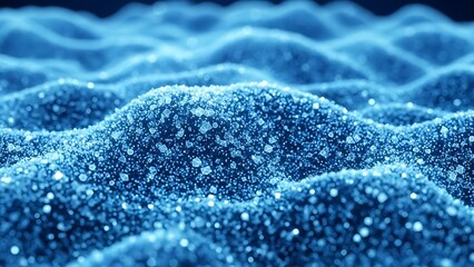 Blue glitter waves