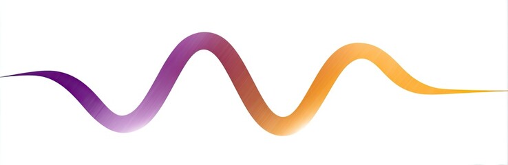 Wavy line gradient from purple to orange on white