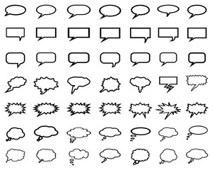 Obraz premium Set of bubble speech set on a white background 