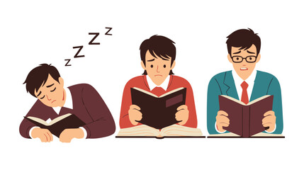 Students engaged in reading