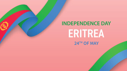 Eritrea Independence Day Ribbon Celebration Banner Design