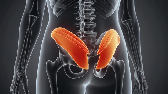 3D Orbital View of Human Pelvic Ischial Spine Anatomy