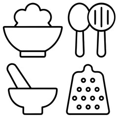 Cooking utensils isolated on transparent background