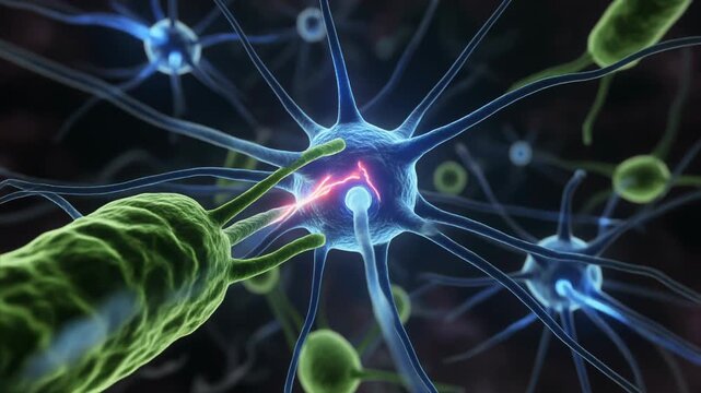 Microglia Cell Pruning Synapses in 3D Neuroimaging