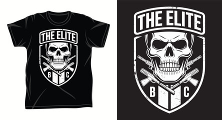 Obraz premium The elite Skull graphic vector art t-shirt design print