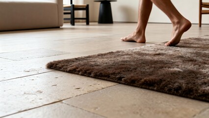 Modern Living Room Natural Texture Visualization 4K Real Estate Homestaging Design AI Neutral