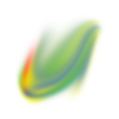 Abstract colorful shape with digital art texture and bright yellow outline