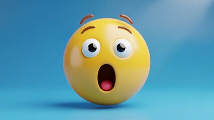 Surprised emoji face with raised eyebrows.