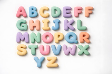 Alphabet Array: a vibrant array of colorful letters arranged in a grid formation, perfect for early education and playful learning, it captivates the eye and sparks curiosity.