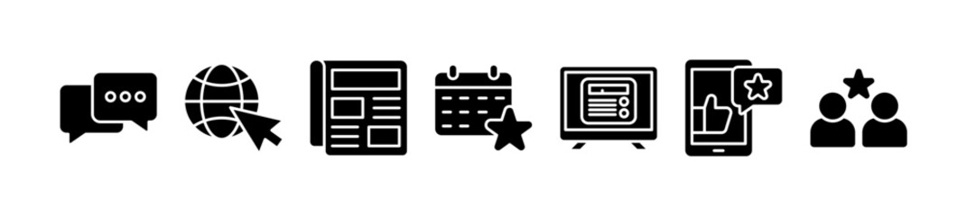 Banner pr - chart with keywords and icons
