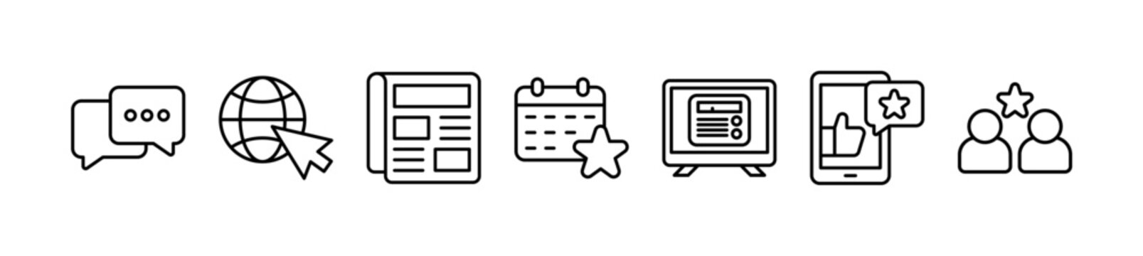Banner pr - chart with keywords and icons
