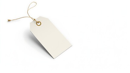 Blank price tag hanging