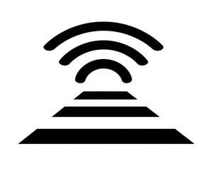 Wireless pedestrian crossing icon