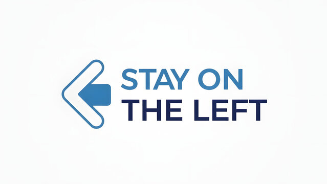 Essential driving guidance and safety tips for staying on the left. Generated AI