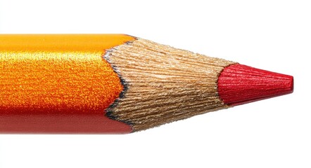 Close-up of a sharpened colored pencil tip