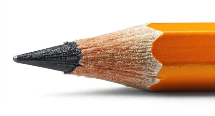 Close-up of a worn pencil tip