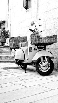 Italia in bianco e nero. Scene di vita tipicamente Italiana Puglia, Salento, Italia