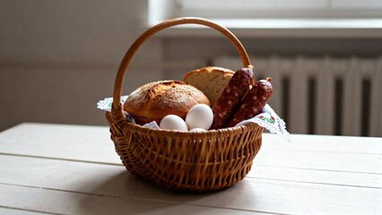 Smiling boy drinking orange juice on white background with copy space