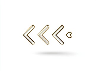 Obraz premium Triple chevron with heart accent