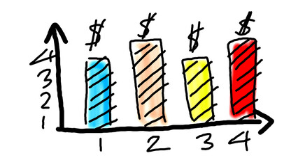 Obraz premium Infographic Graph Hand Drawn