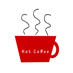 Hot Coffee Hand drawn and graphic