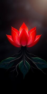 Root chakra lotus, four petals, red color, earth element, grounding, safety, stability, foundation, primal energy, muladhara,  energy, chakra