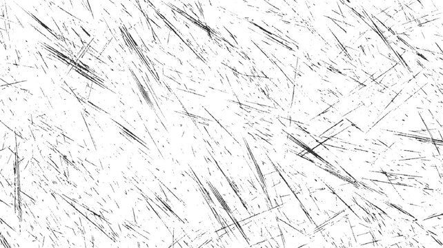 Black and white abstract background with random thin scratches and lines texture