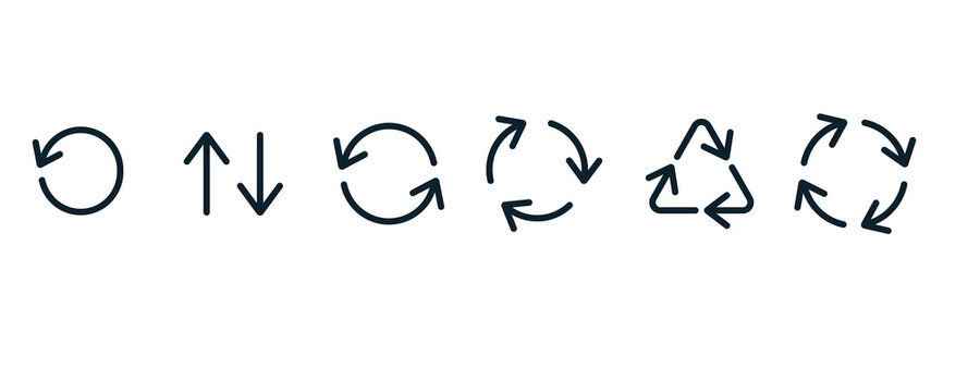Circle arrow icon set. Set of cicle Arrow with transparent background