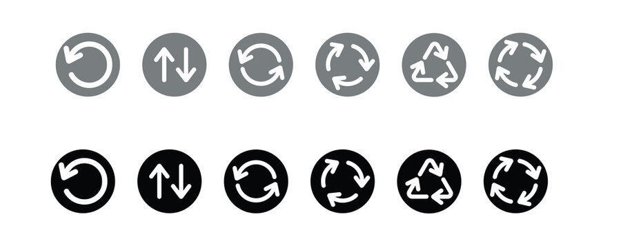 Circle arrow icon set. Set of cicle Arrow with transparent background