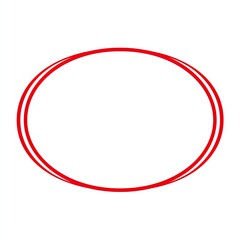 Red oval frame