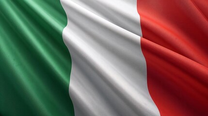 The vibrant tricolor of the italian flag, showcasing its distinct green, white, and red stripes