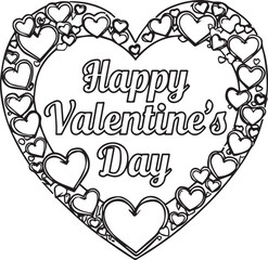 Vintage floral ornament heart frame vector illustration for wedding invitation card design with retro flower pattern border and love greeting text element