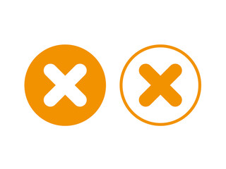 Fototapeta premium Cross Icon Close Cancel Symbol for Web and Mobile Interface