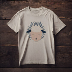 a shirt featuring a minimalist animal illustration