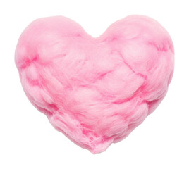 Making sweet memories heart-shaped cotton candy treats fairground isolated on transparent background