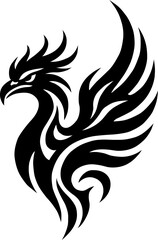 Obraz premium PPhoenix Bird Logo Vector – Abstract Eagle Fire Icon Design