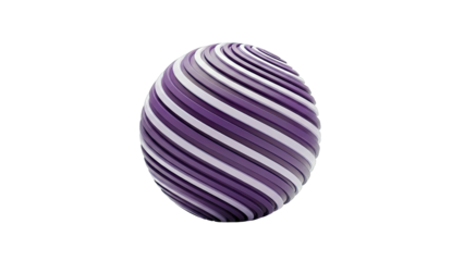 Swirling Purple and Lavender Egg-Shaped Object
