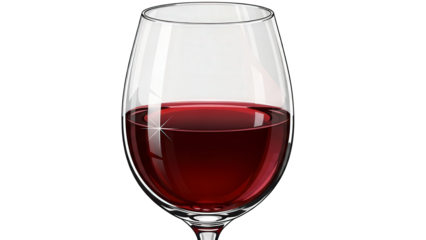 Elegant glass of red wine on a black background
