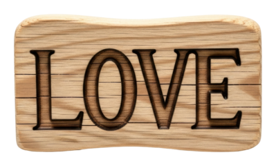 Celebrating love through wooden home heartfelt design isolated on transparent background