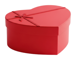 Valentine's day gift box home decorative item cozy atmosphere isolated on transparent background