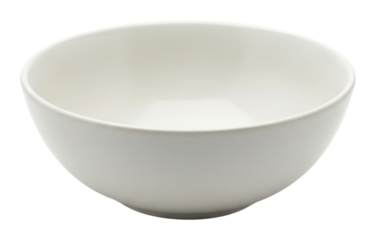 Elegant white bowl display modern kitchen tableware minimalist isolated on transparent background
