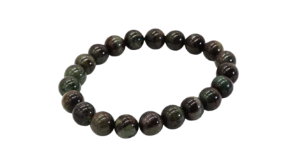 カシデン水晶　天然石ブレスレット マクロ撮影　背景透過