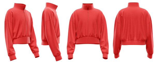 Sweatshirt Mock Neck Copper Style Long Sleeve &ndash; Girls, Red color