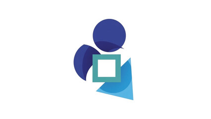 A sophisticated geometric logo featuring interlocking teal and purple gradient lines forming a symmetrical, abstract knot. This modern ornament symbolizes unity, structure, and complex systems. 