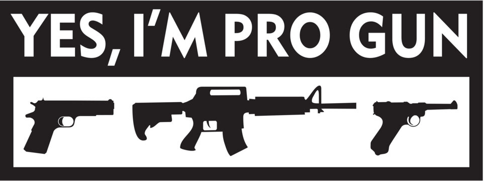Car sticker "I am pro gun"