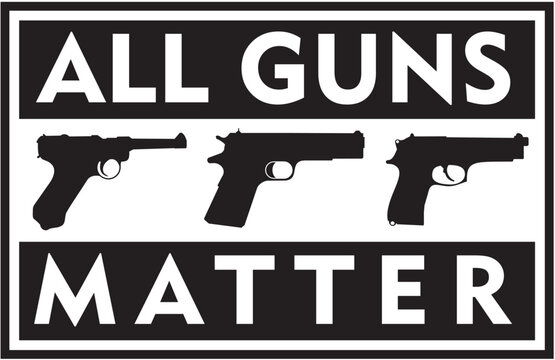 Car sticker "All guns matter"