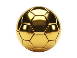 Fototapeta premium Golden soccer ball on transparent background